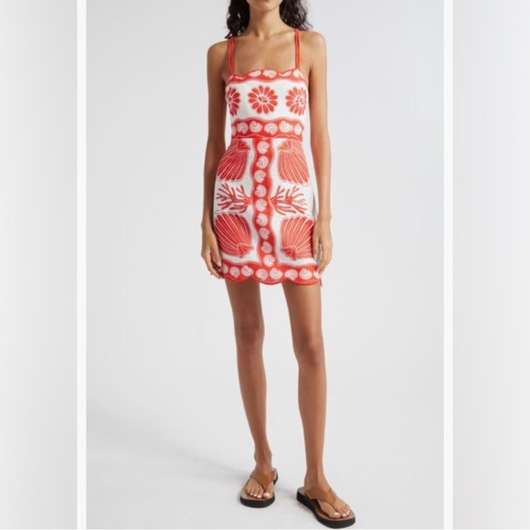 Farm Rio Red Seashell Dress - Picture 2 of 6